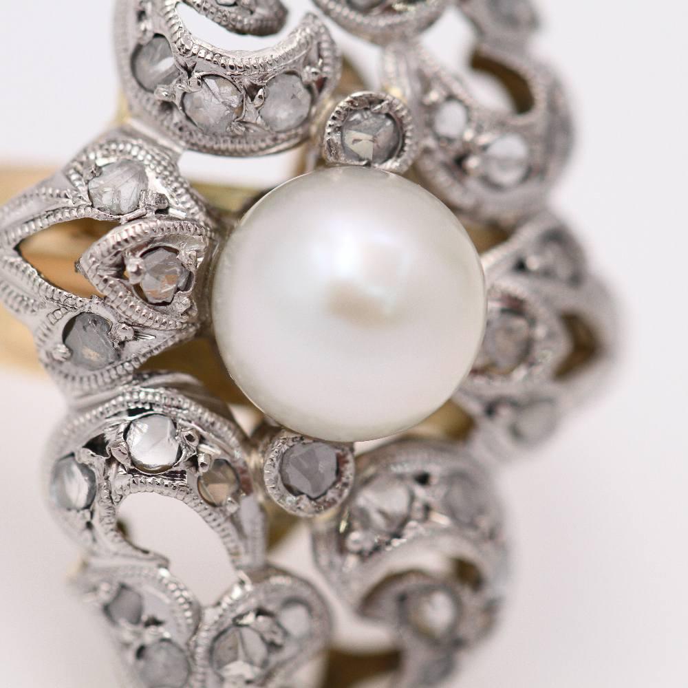 Original Vintage 1920's Gold and Platinum Ring For Sale 2