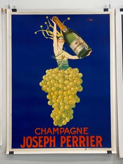 Poster originale d'epoca del 1926 sullo champagne, "Champagne Joseph Perrier" di J. Stall
