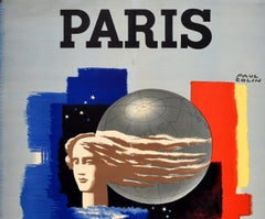Original Vintage 1937 Exposition Internationale Paris Poster Modern Art Design