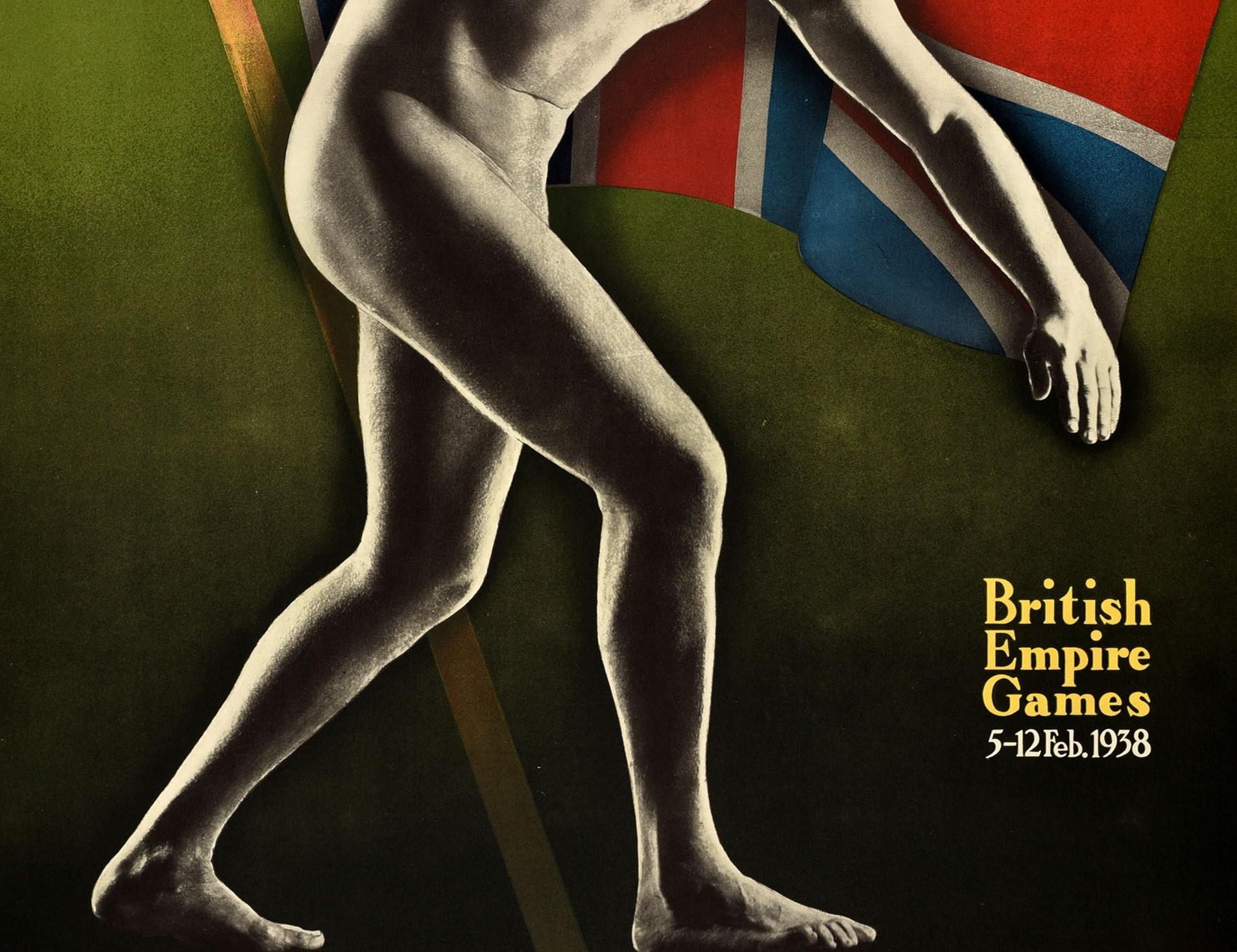 Original-Vintage 1938 British Empire Games-Poster Sydney Australien Commonwealth (Australisch) im Angebot