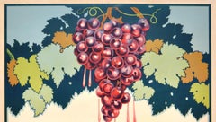 Original Vintage 1940 Drink Advertising Poster Chianti Campani Italian Red Wine