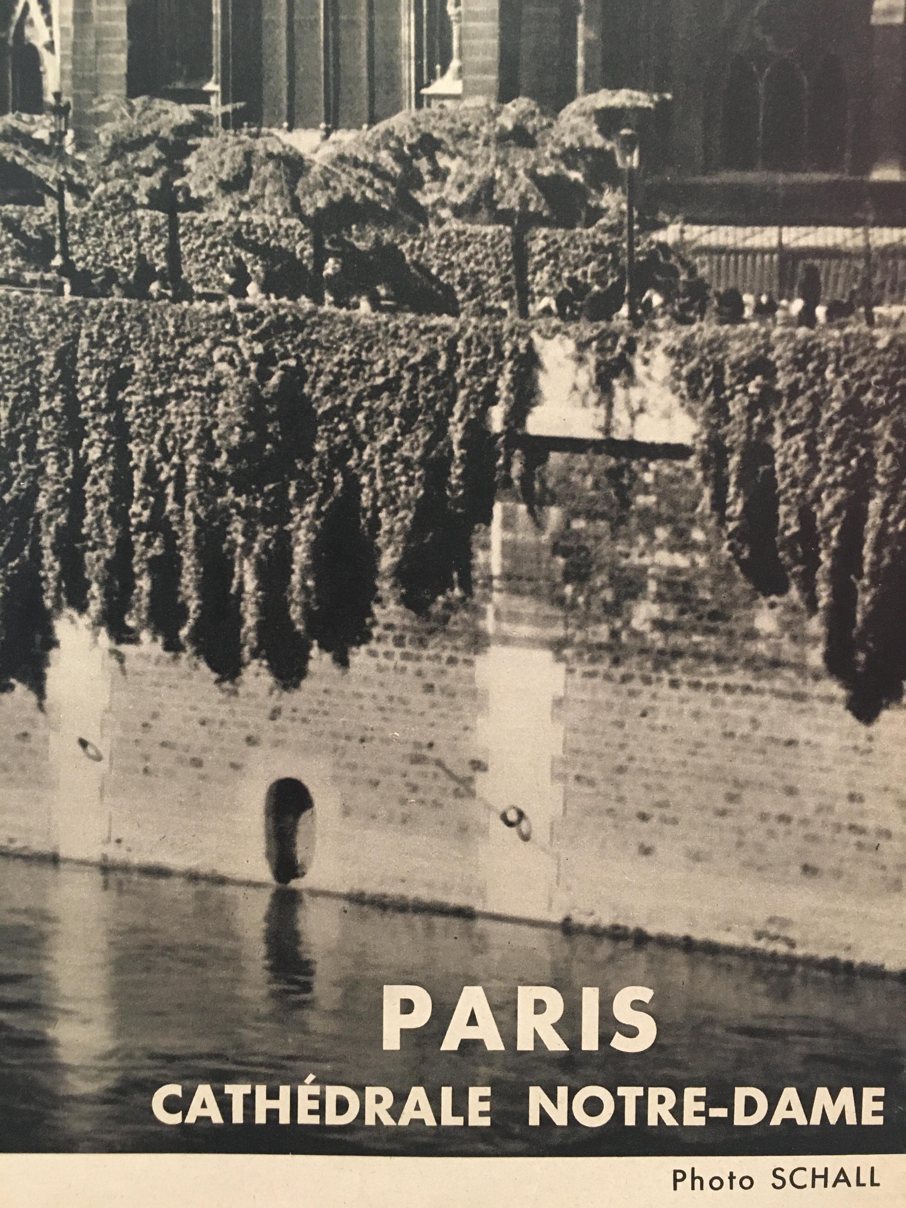 Original 1950er Jahre Französisch Regierung Tourismus Plakat 'Notre-Dame' (Moderne der Mitte des Jahrhunderts) im Angebot