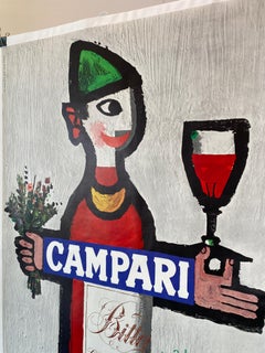 Original Vintage-Werbeplakat „CAMPARI“ von Piatti, 1960er Jahre, Vintage