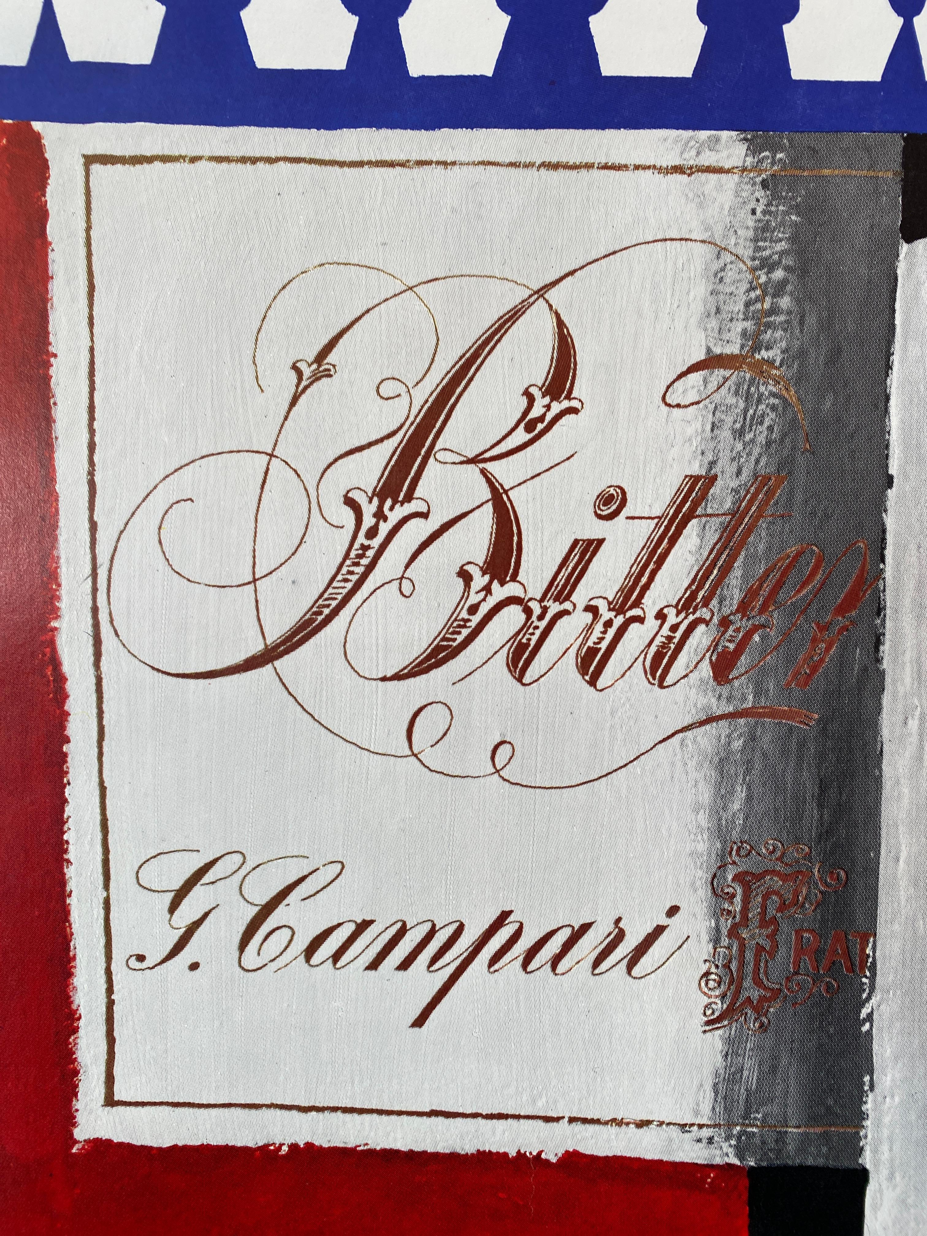 Italiano Poster pubblicitario originale d'epoca degli anni '60, 'CAMPARI' di Piatti in vendita