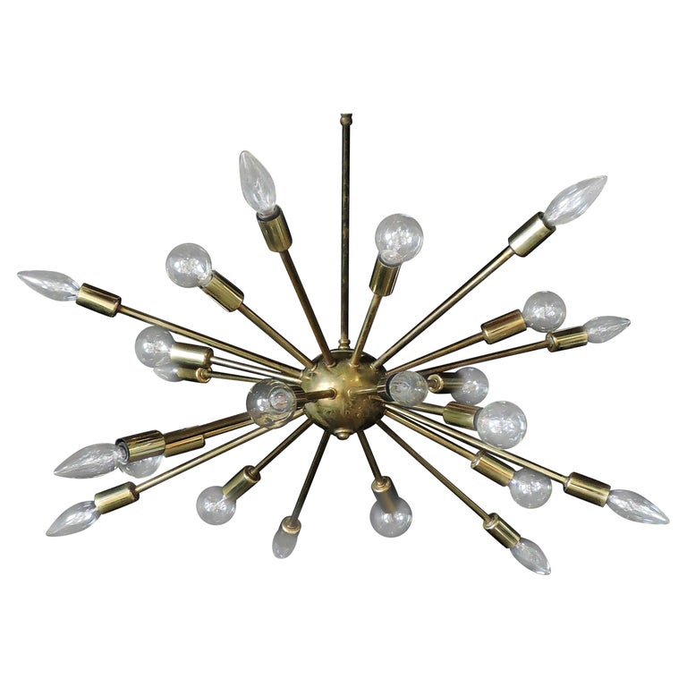 Original Vintage 1960s Mid-Century Modern 24-Arm Brass Sputnik Chandelier  at 1stDibs | original sputnik chandelier, vintage sputnik chandelier, sputnik  lamp original