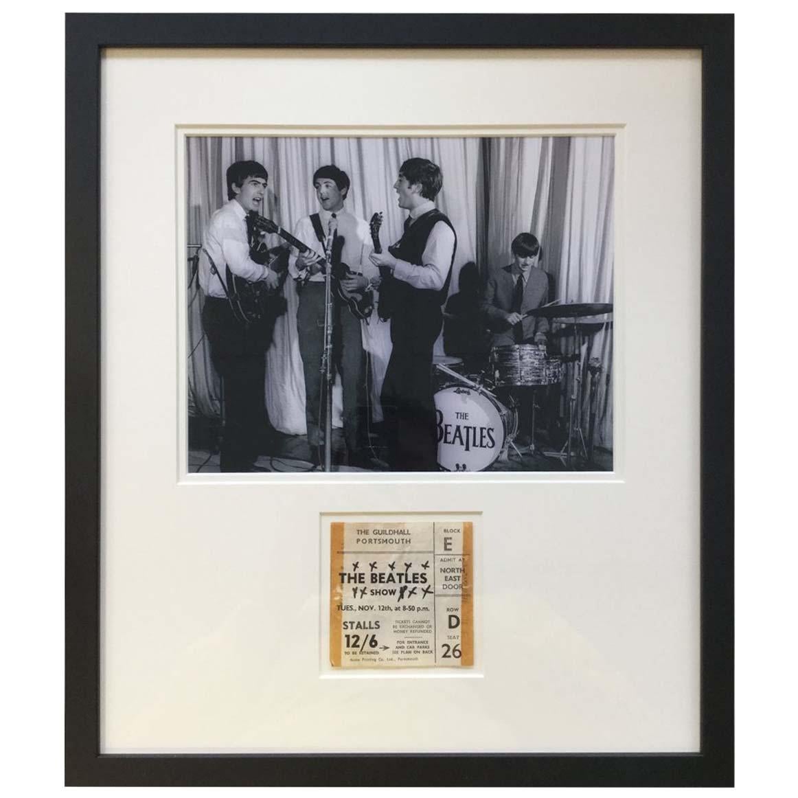 Tickets de concert vintage originaux des Beatles de 1963