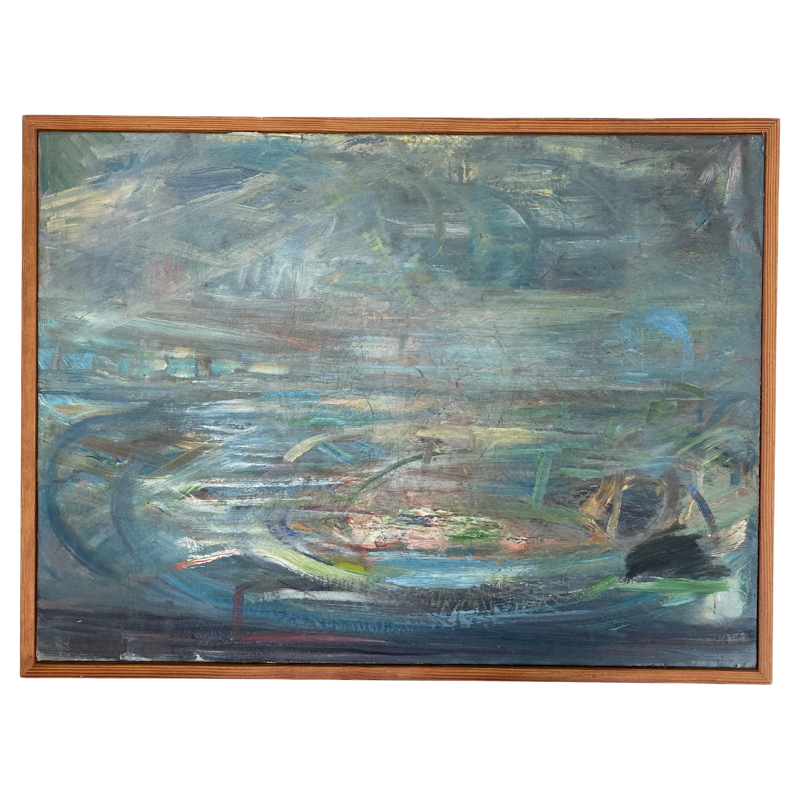 Peinture abstraite originale de Warren Fischer, 1992 en vente