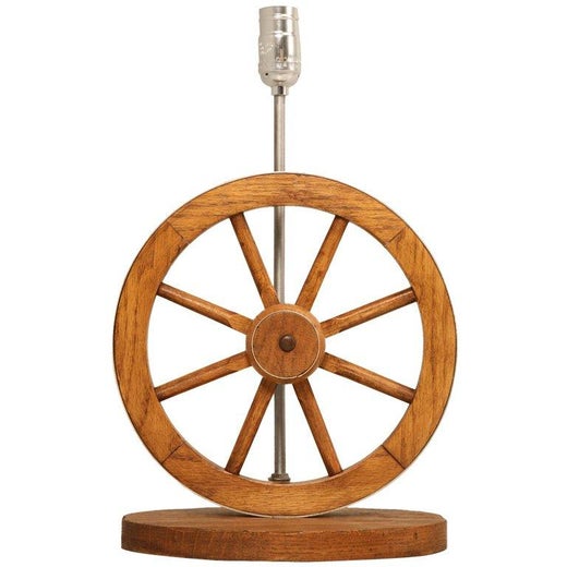 Original Vintage A Brandt Ranch Oak Wagon Wheel Western Cowboy