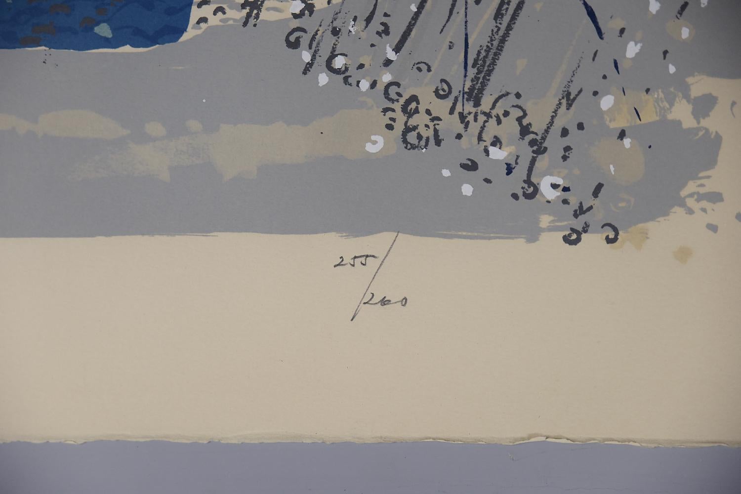 Original Abstrakte Farblithographie, Komposition von Jörgen Fogelqvist (Ende des 20. Jahrhunderts) im Angebot
