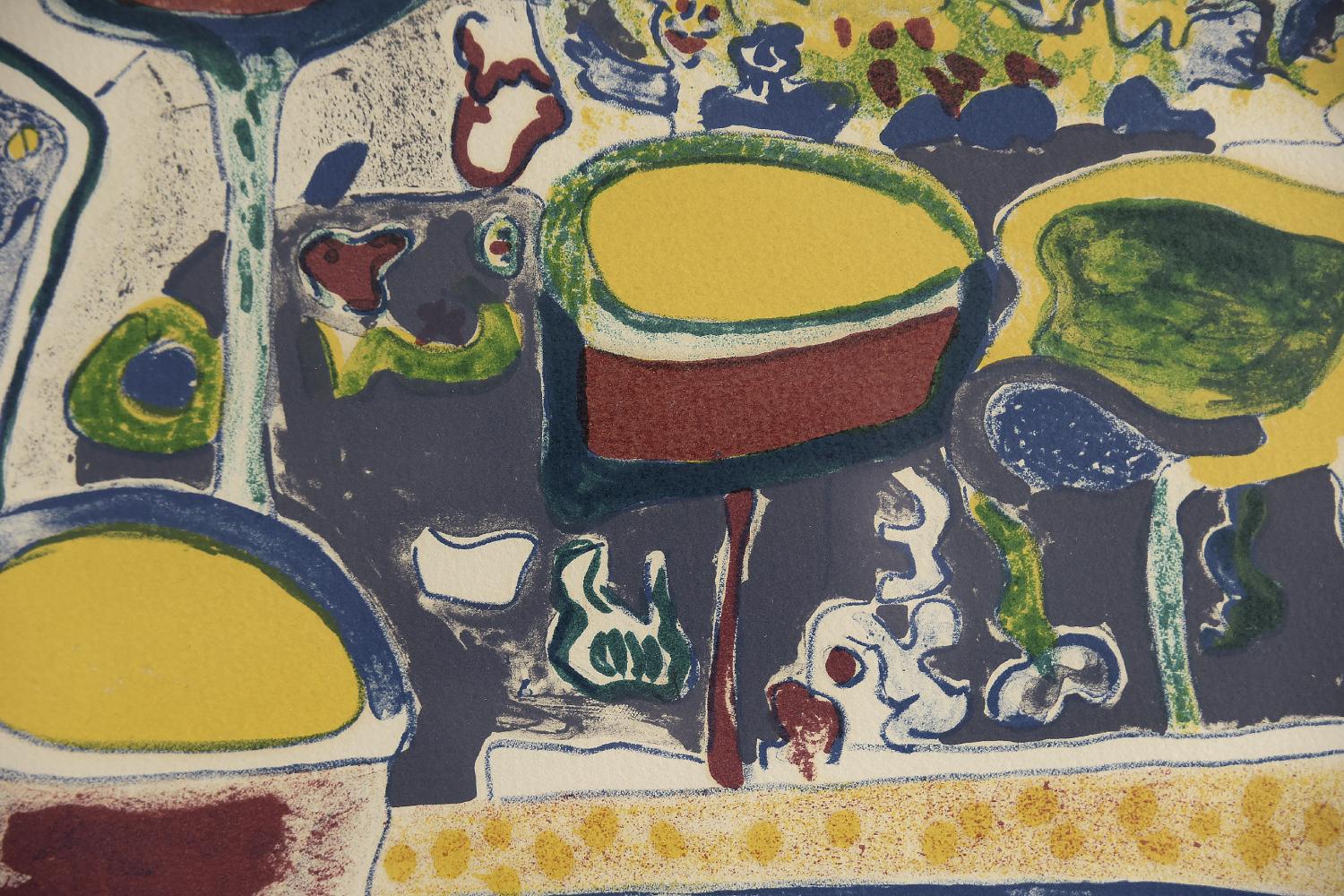 Anders Fogelin, Komposition, 1974
Lithographie en couleurs
Numéro 97/200
Œuvre avec signature de l'artiste, titre et numéro individuel (au crayon)
Dimensions de travail 61/69
L'œuvre est encadrée

Anders Fogelin est né en 1933 et est décédé
