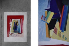 Serigrafia astratta a colori originale d'epoca, Intermezzo di Peter Foeller
