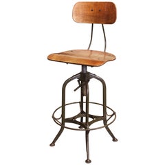 Original Vintage Adjustable Toledo Bar Stool Drafting Chair