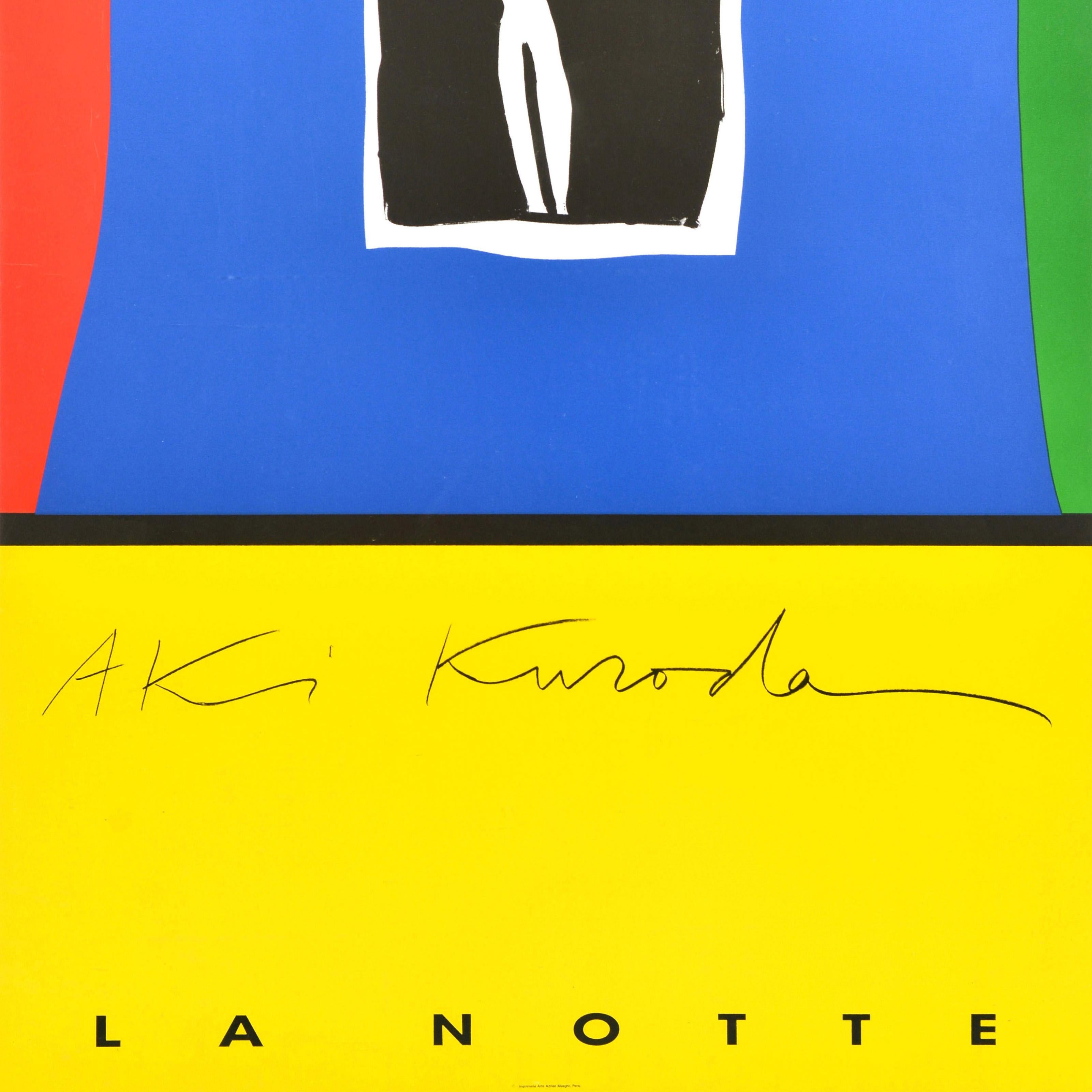 Poster pubblicitario originale d'epoca Aki Kuroda La Notte La Notte Arte giapponese In condizioni ottime in vendita a London, GB