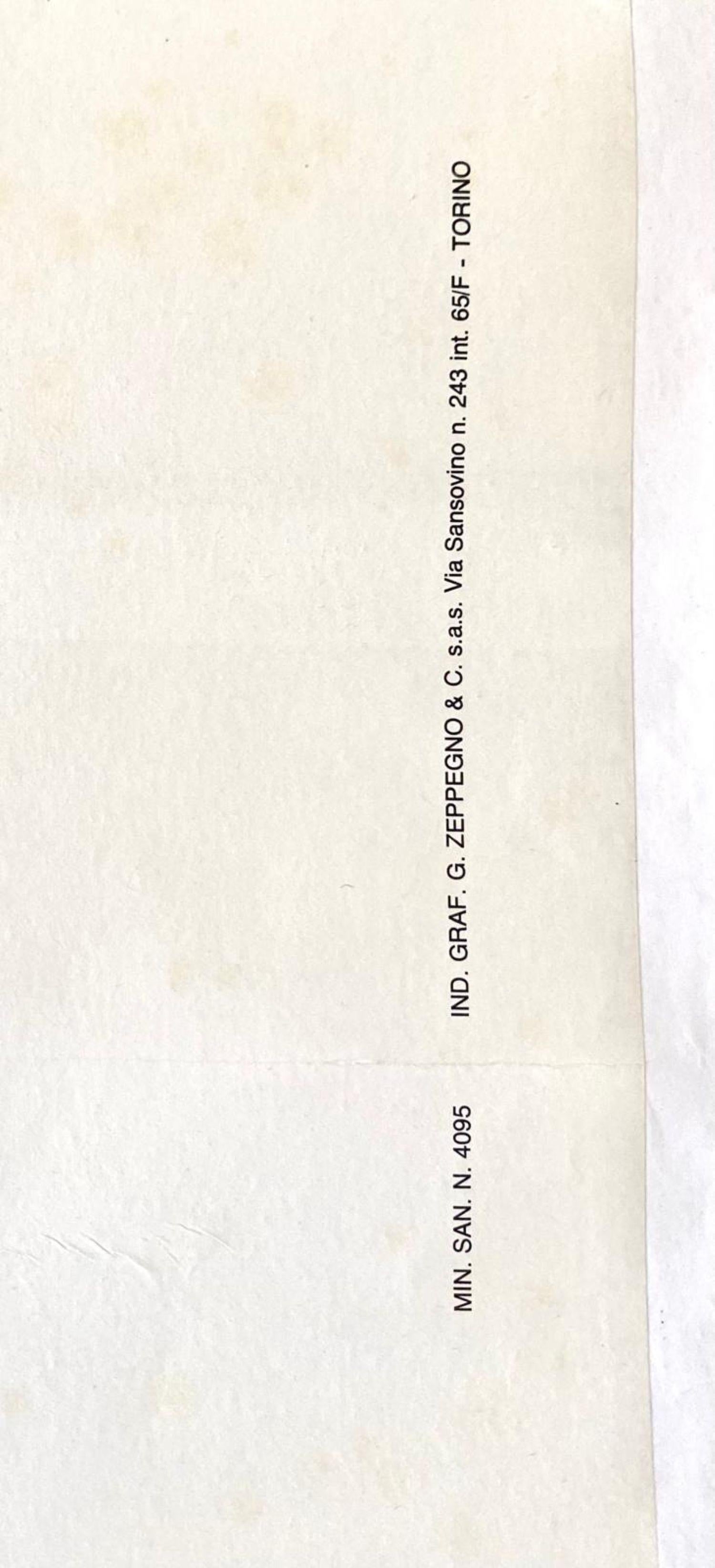 Cartel publicitario original de época, Licor Antonetto, de Armando Testa, Primero Papel en venta