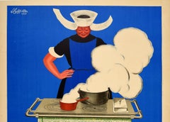 Original Vintage Advertising Poster Baudin Cuisiniere Cooking Leonetto Cappiello