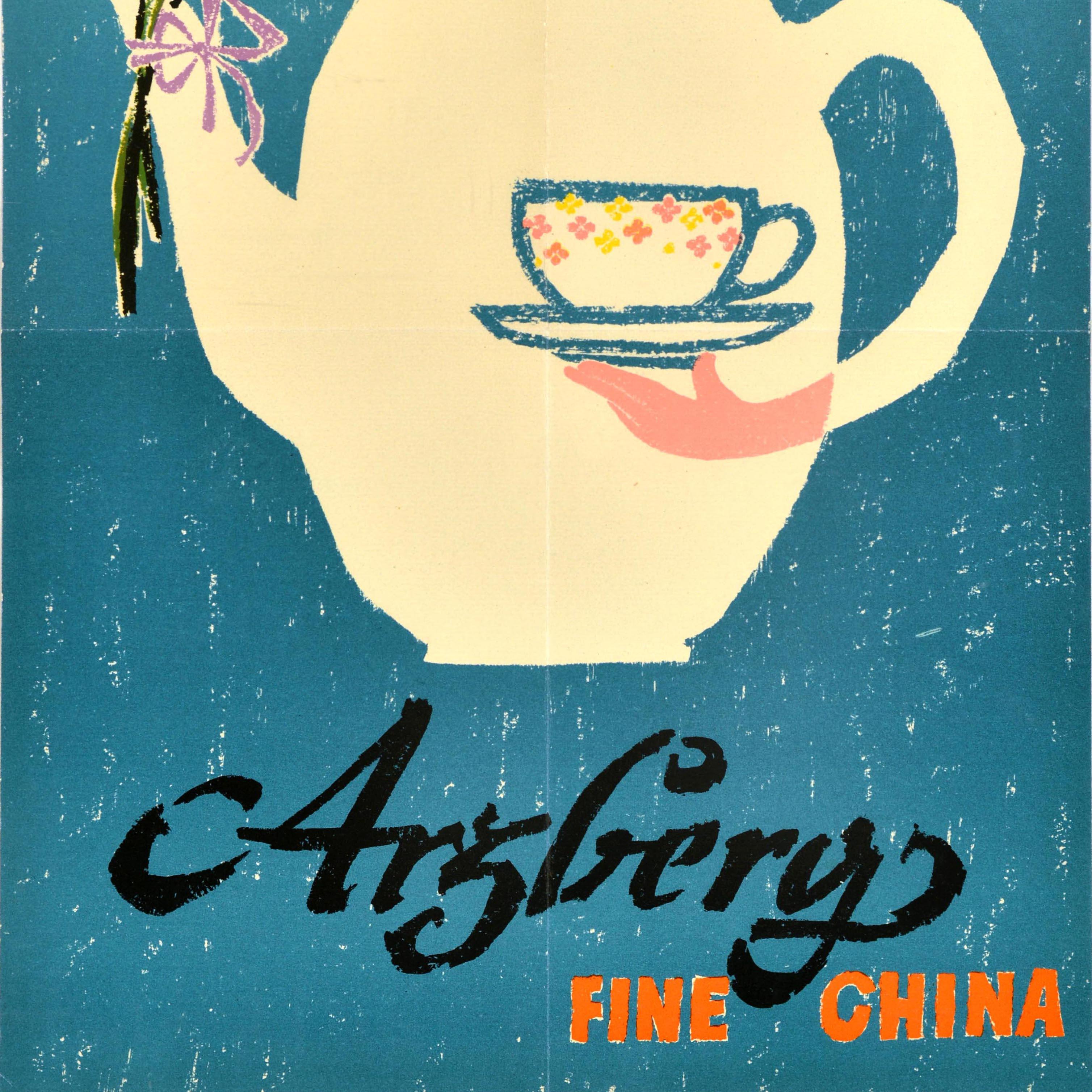 Affiche publicitaire originale de la Bavière Arzberg Fine China Teapot Porcelain Bon état - En vente à London, GB