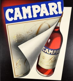 Original Vintage Advertising Poster Bitter Campari Aperitif Carlo Fisanotti Fisa