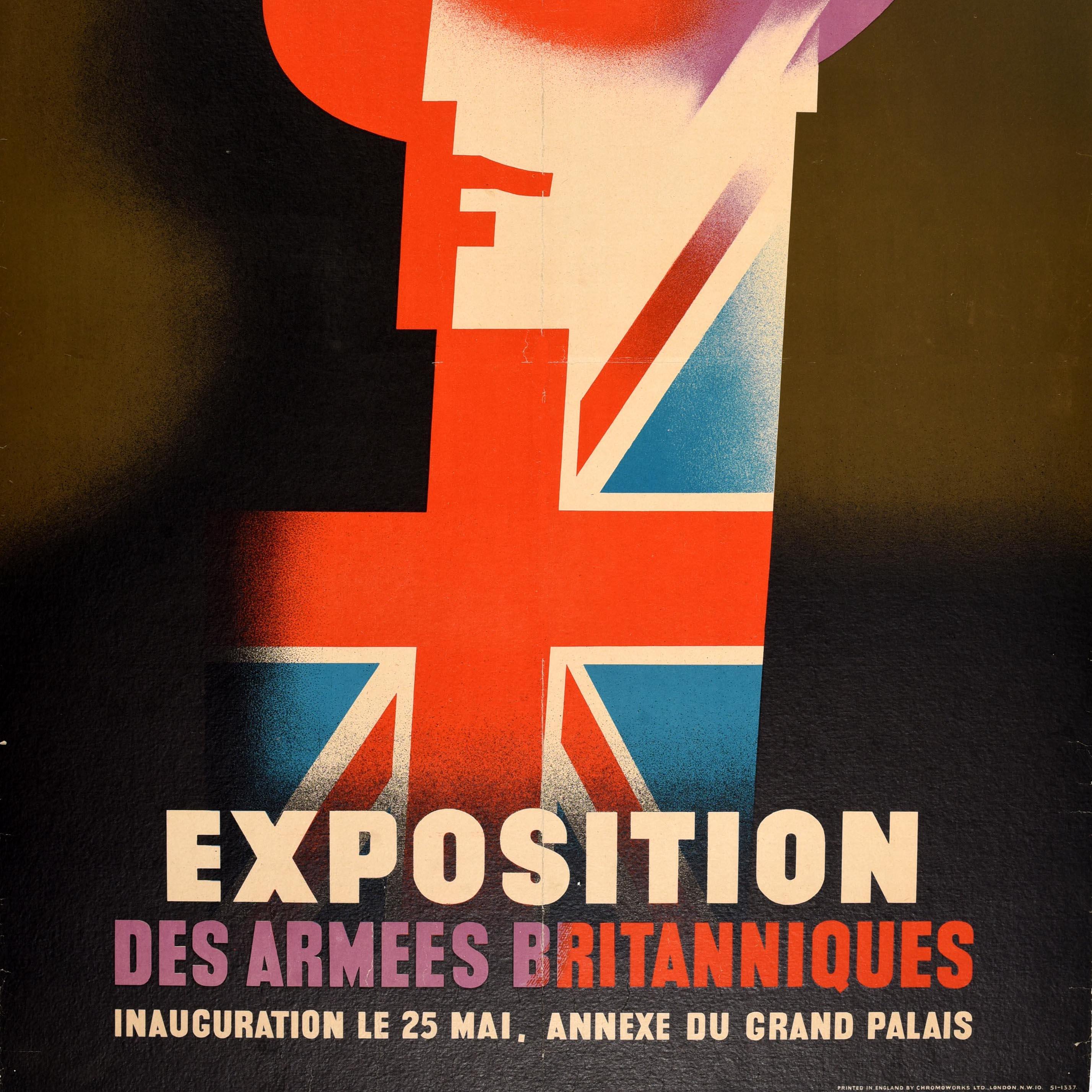 Mid-20th Century Original Vintage Advertising Poster British Army Exhibition Abram Games Soldier For Sale
