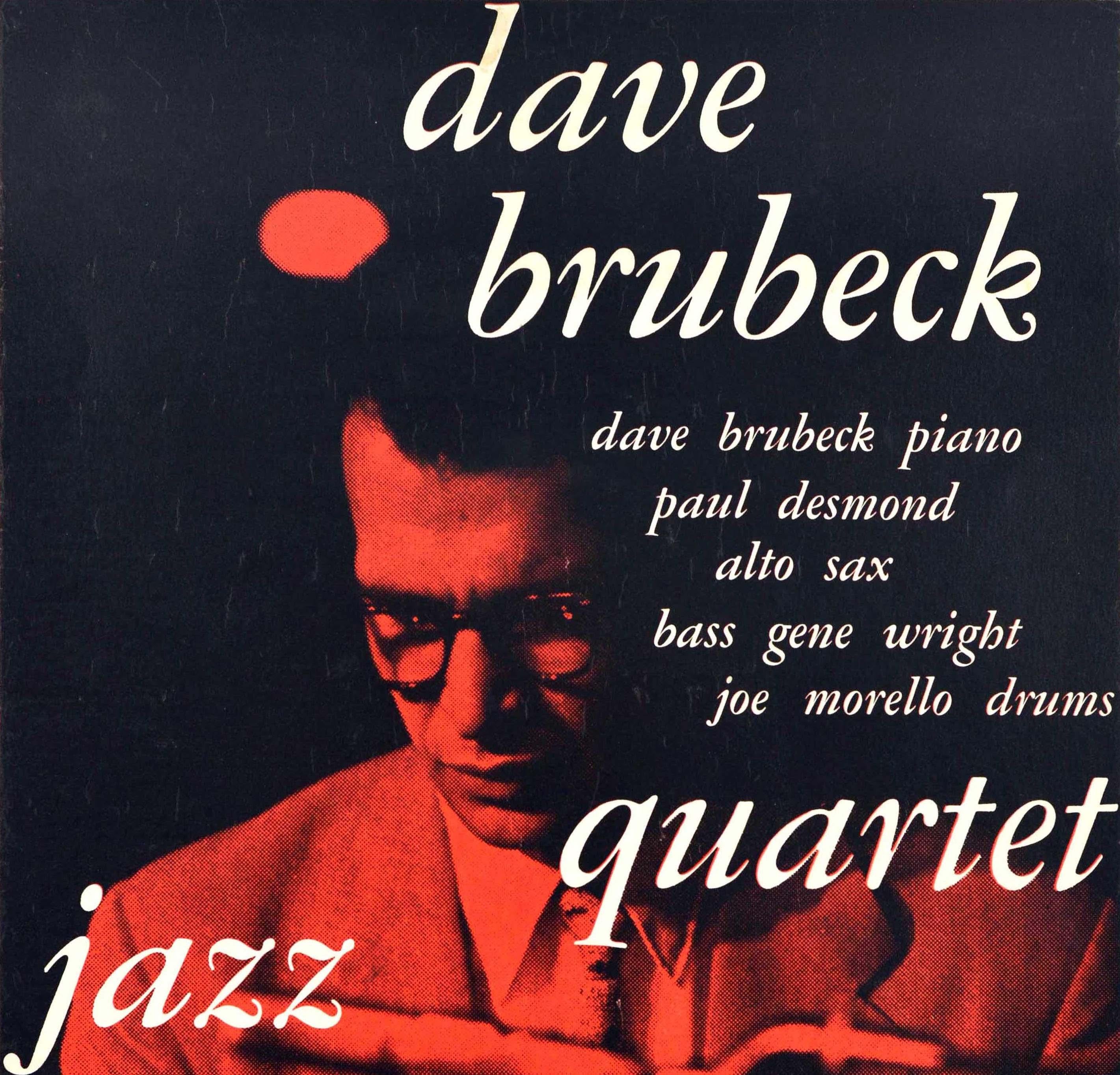 Original Vintage-Werbeplakat Dave Brubeck, Quartett, Jazz, Musik, Konzert (Schweizerisch) im Angebot