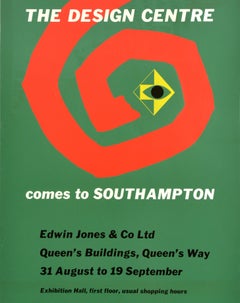 Original Vintage Advertising Poster Design Centre Southampton London Abstract