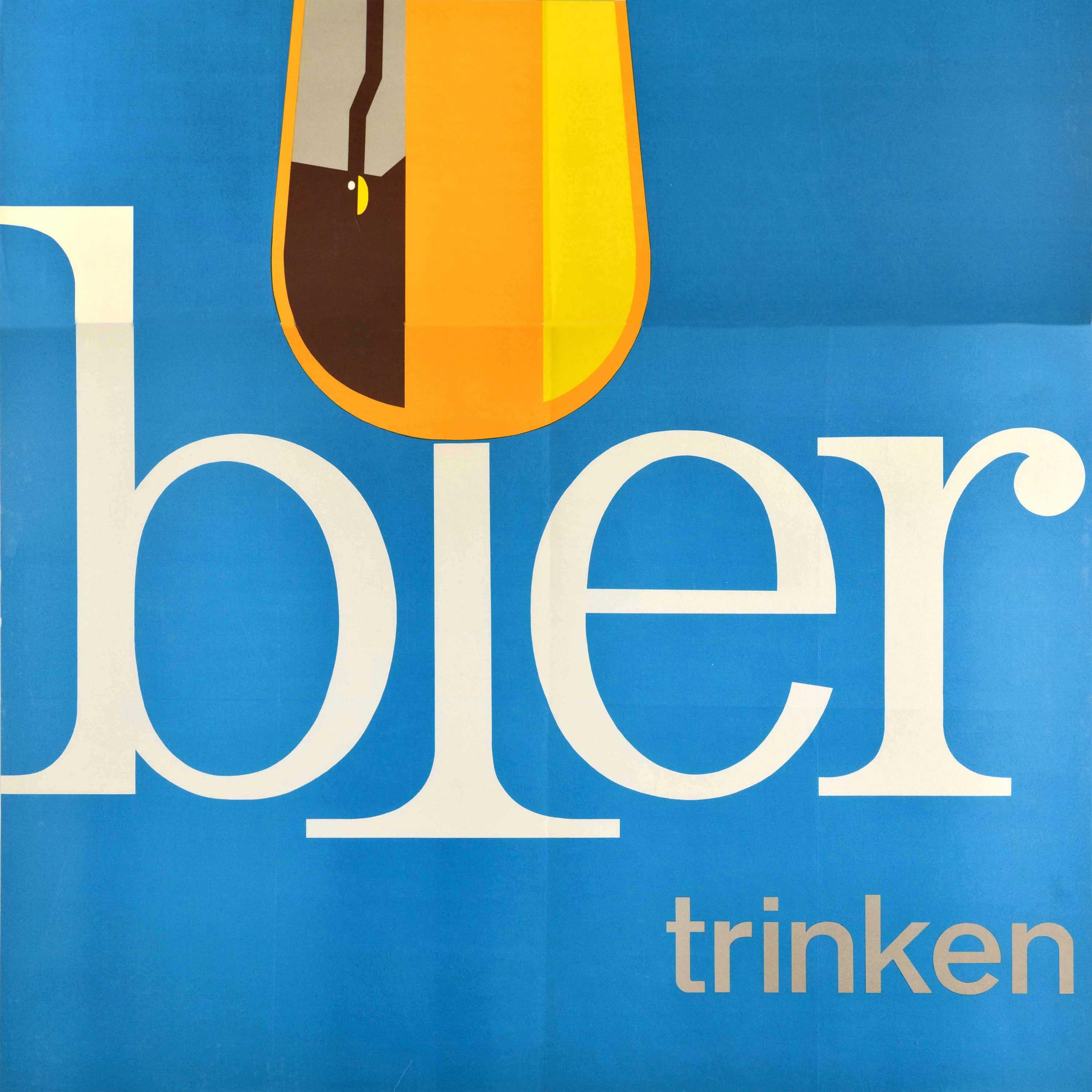 Original-Vintage-Werbeplakat, Getränke, Bier, Alcohol, Kunst (Österreichisch) im Angebot