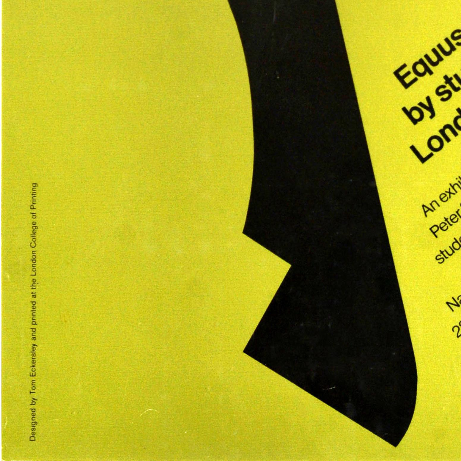 Affiche publicitaire originale Equus Visual Interpretations Tom Eckersley Bon état - En vente à London, GB