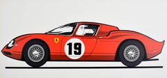 Original Vintage Advertising Poster Ferrari Racing Car 250LM Sportscar Motor Art