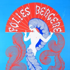 Original Vintage Advertising Poster Folies Bergere Cabaret Dancer Erte Design