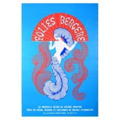 Original Vintage Advertising Poster Folies Bergere Cabaret Dancer Erte Design