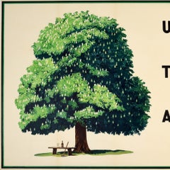 Original Vintage Advertising Poster Guinness Chestnut Tree Irish Dry Stout Beer