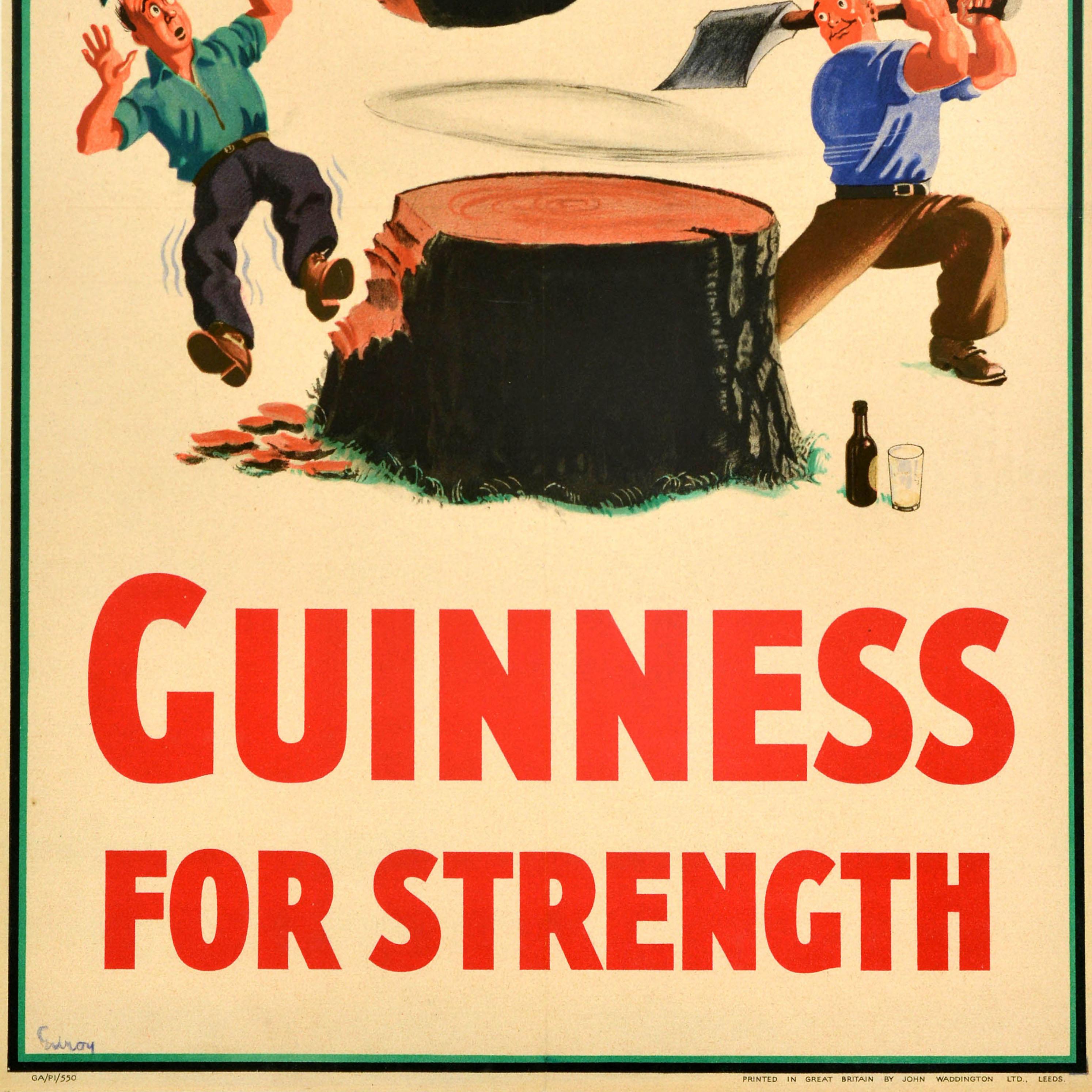 Original Vintage-Werbeplakat Guinness für Strength Tree, John Gilroy, Vintage im Zustand „Gut“ im Angebot in London, GB