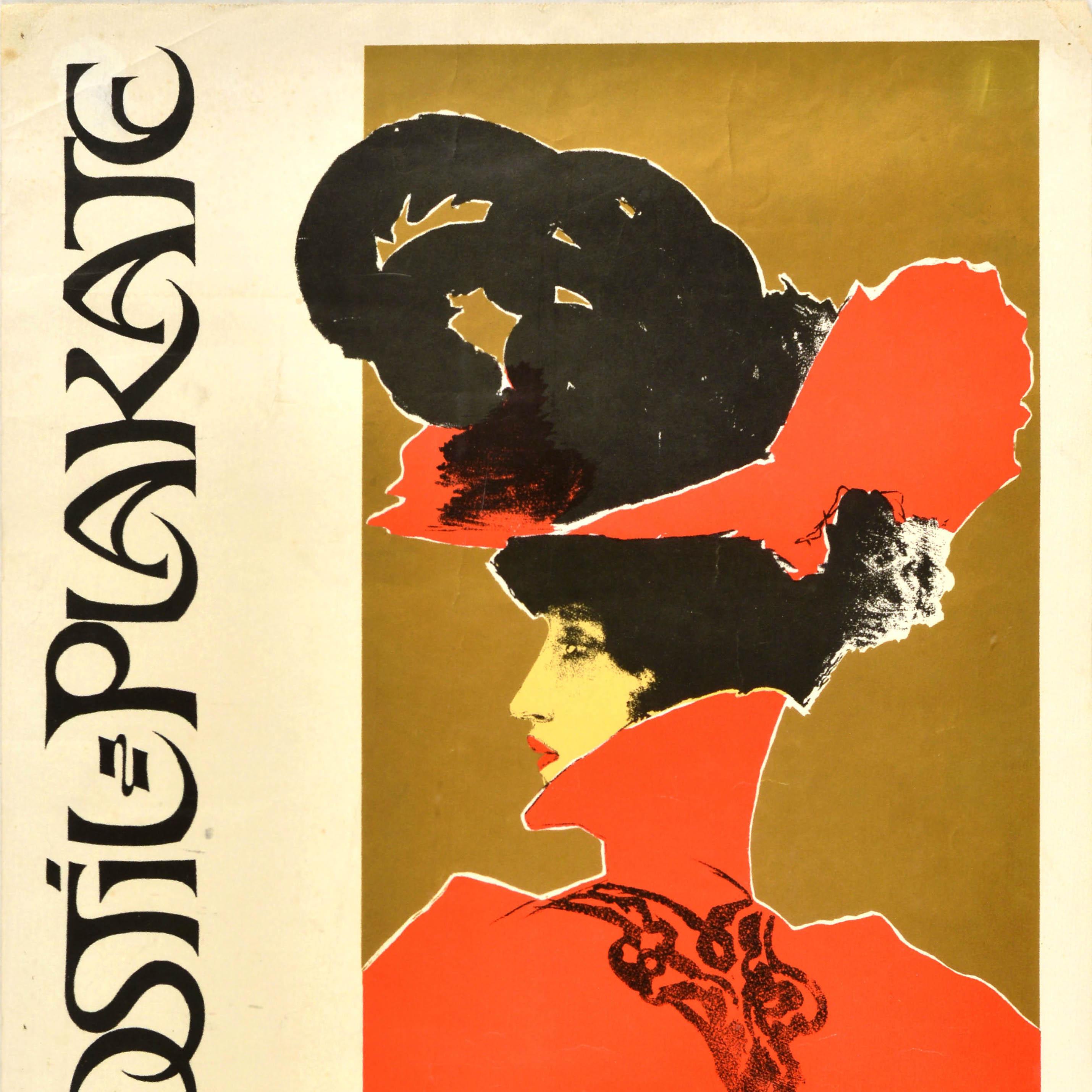 Original Vintage Werbeplakat Jugendstil Art Nouveau Aickermann Kalender im Zustand „Gut“ im Angebot in London, GB
