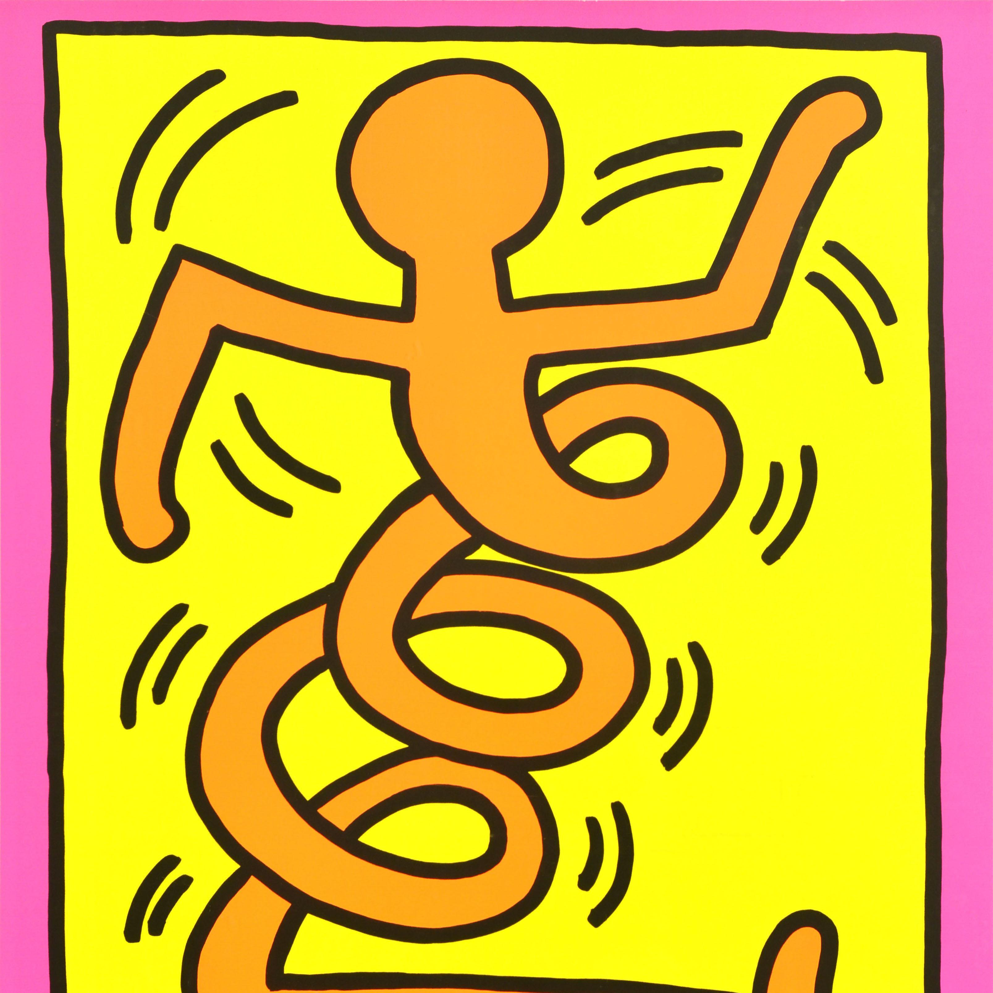 Original Vintage Werbeplakat Keith Haring Montreux Jazz Festival 1983 (Schweizerisch) im Angebot