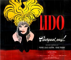 Original Vintage Advertising Poster Lido Pourquoi Pas Rene Gruau Billboard