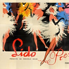Original Vintage Advertising Poster Lido Prestige Rene Gruau Billboard Cabaret