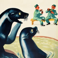 Original Vintage Advertising Poster Lovely Day For A Guinness Seal Gilroy Design