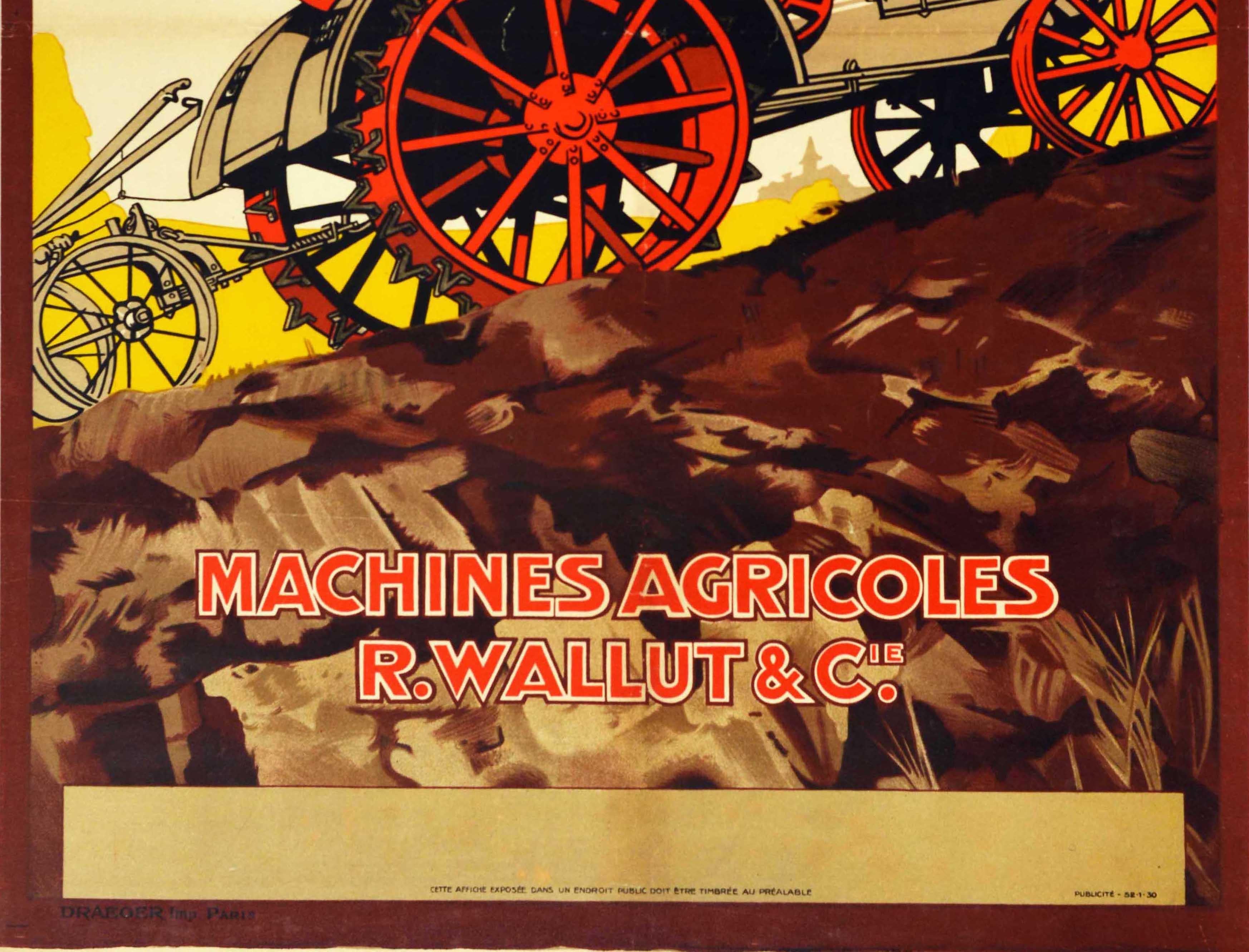 Français Affiche publicitaire originale vintage McCormick Tractors, Équipement de ferme, France Art en vente