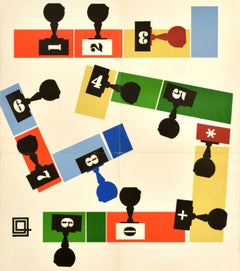 Original Vintage Advertising Poster Olivetti Divisumma 24 Calculating Machine