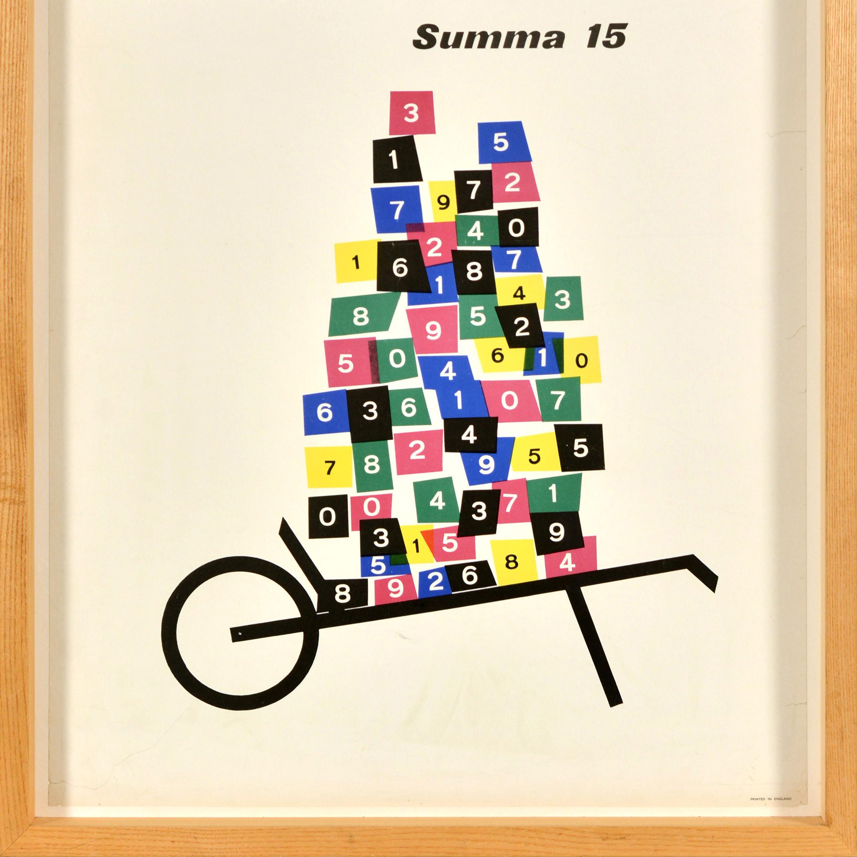 Britannico Poster pubblicitario originale d'epoca Olivetti Summa 15 Adding Machine G Pintori in vendita