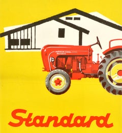 Original Vintage Advertising Poster Porsche Diesel Tractor Progressive Farmyard