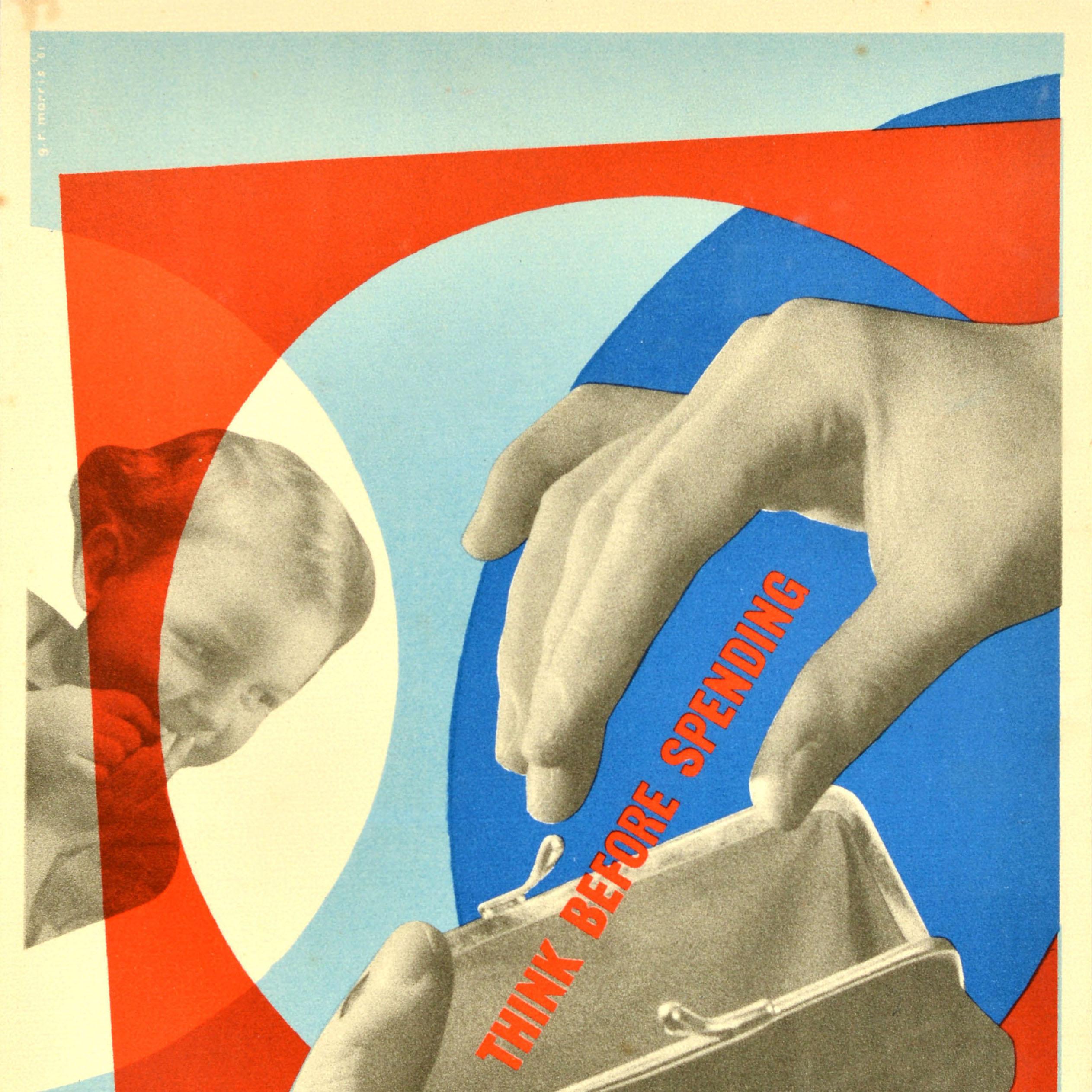 Britannique Affiche publicitaire d'origine Post Office Savings Bank Save For The Child en vente