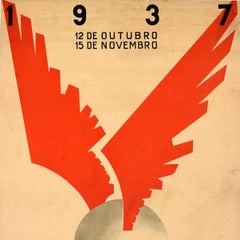 Original Vintage Advertising Poster Rio De Janeiro International Sample Fair