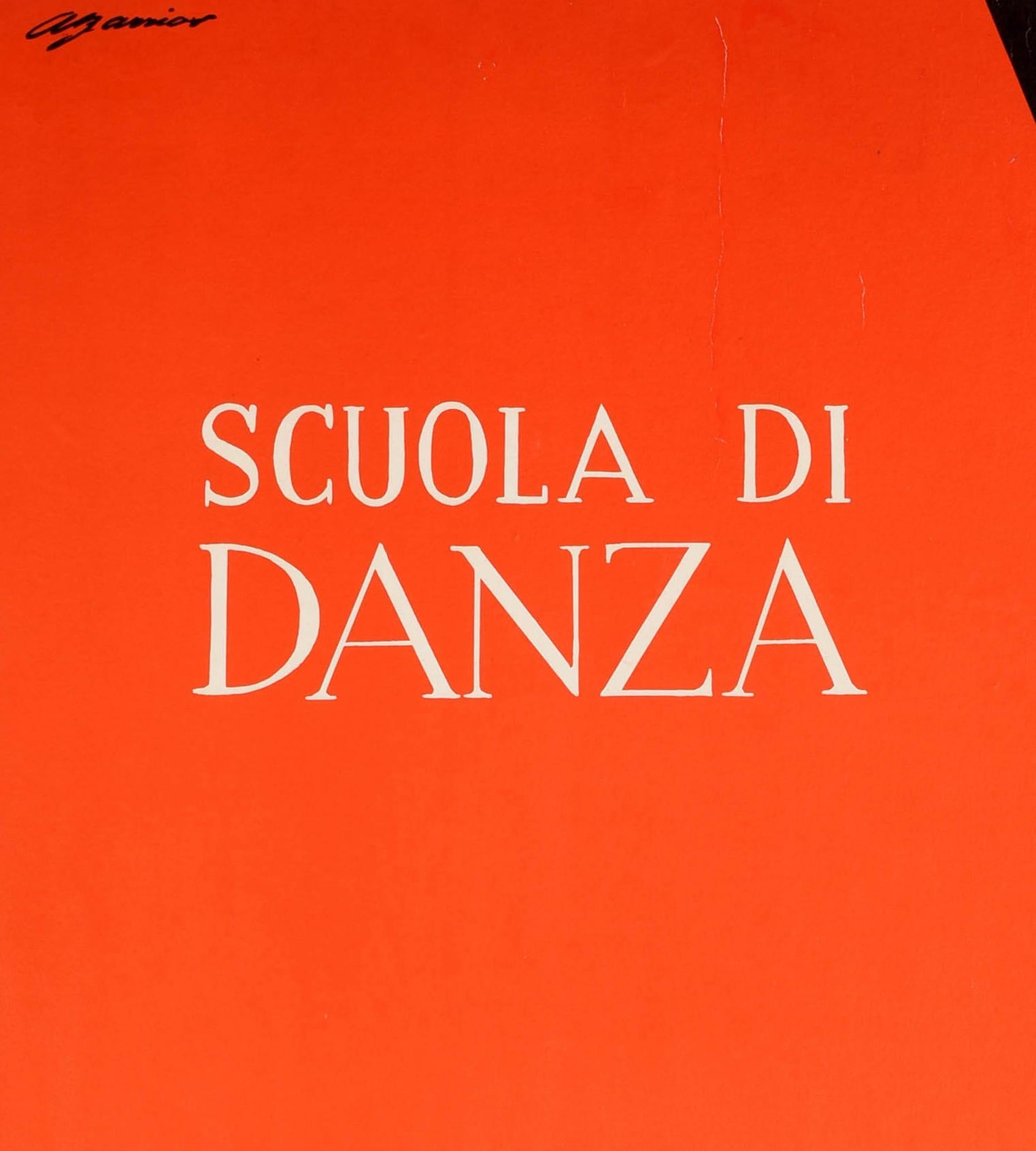Original-Vintage-Werbeplakat Sakharoff School Of Dance Scuola Di Danza, Scuola Di Danza im Zustand „Gut“ im Angebot in London, GB