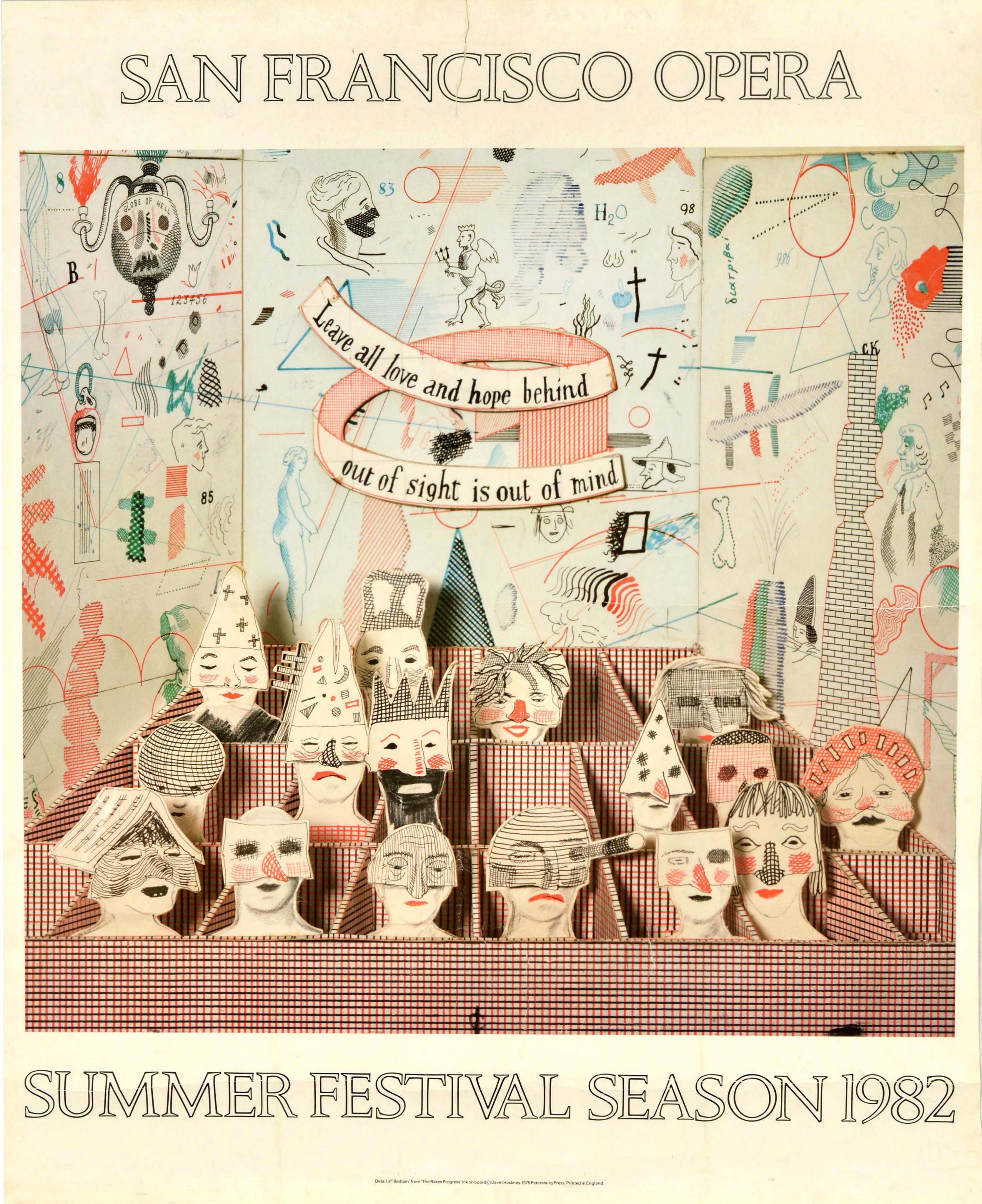 Vintage Advertising Poster San Francisco Summer Festival Season Opera
