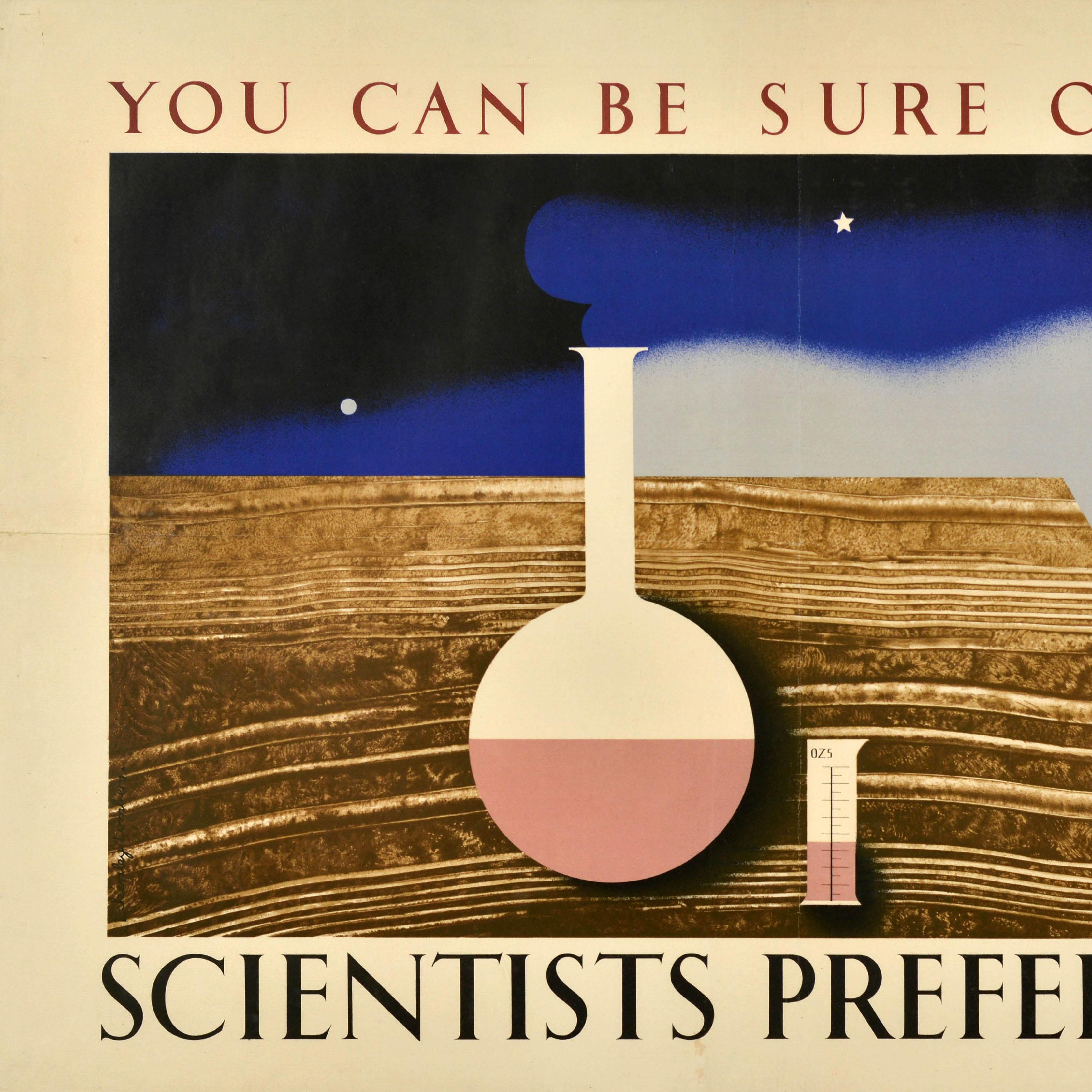 Original Vintage-Werbeplakat „cientists Prefer Shell Eckersley Lombers“, Vintage (Britisch) im Angebot
