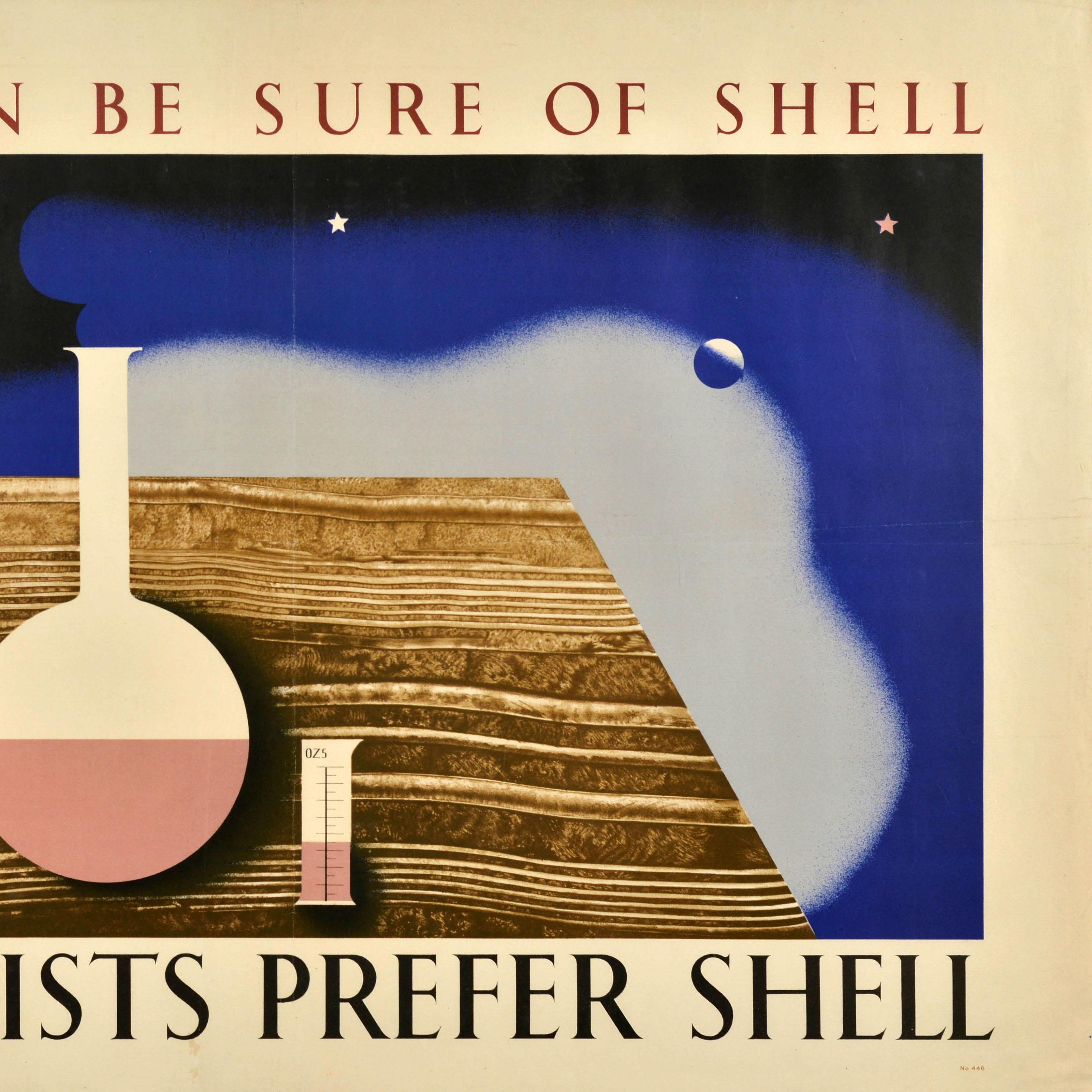 Original Vintage-Werbeplakat „cientists Prefer Shell Eckersley Lombers“, Vintage im Zustand „Gut“ im Angebot in London, GB