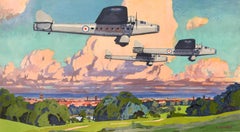 Original Vintage Advertising Poster Shell Bristol Bombays RAF Carl Felkel