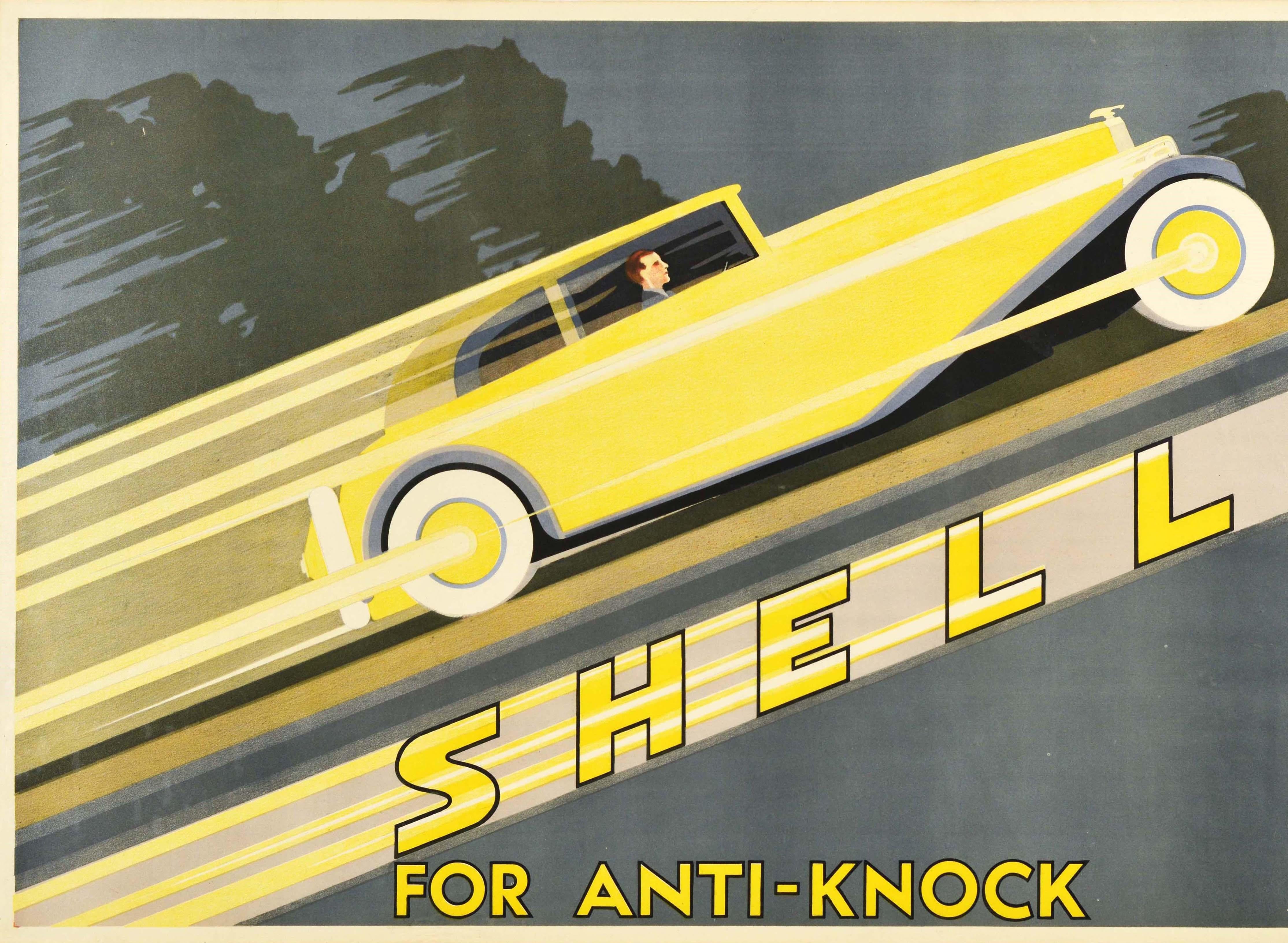 Original Vintage-Werbeplakat Shell für Anti Knock Rolls Royce Classic Car (Britisch) im Angebot