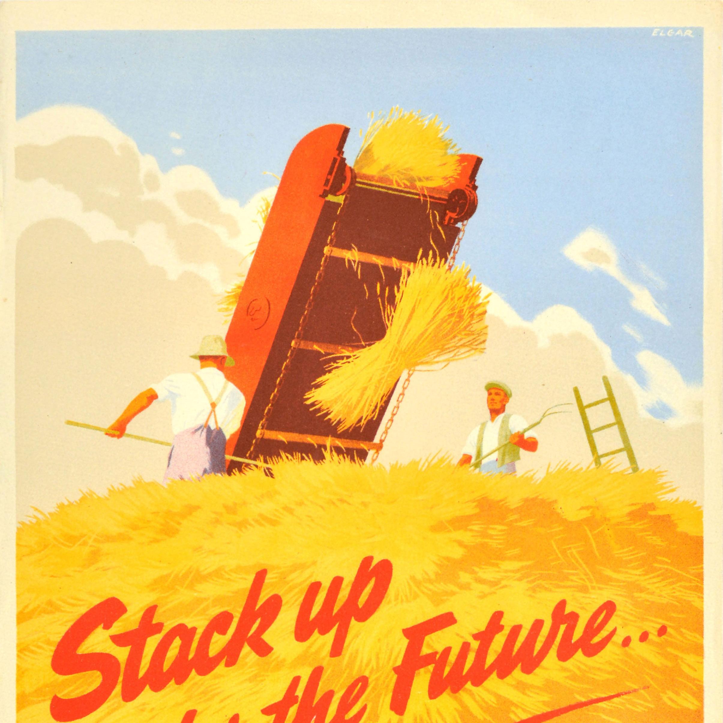 British Original Vintage Advertising Poster Stack Up For The Future National Savings For Sale