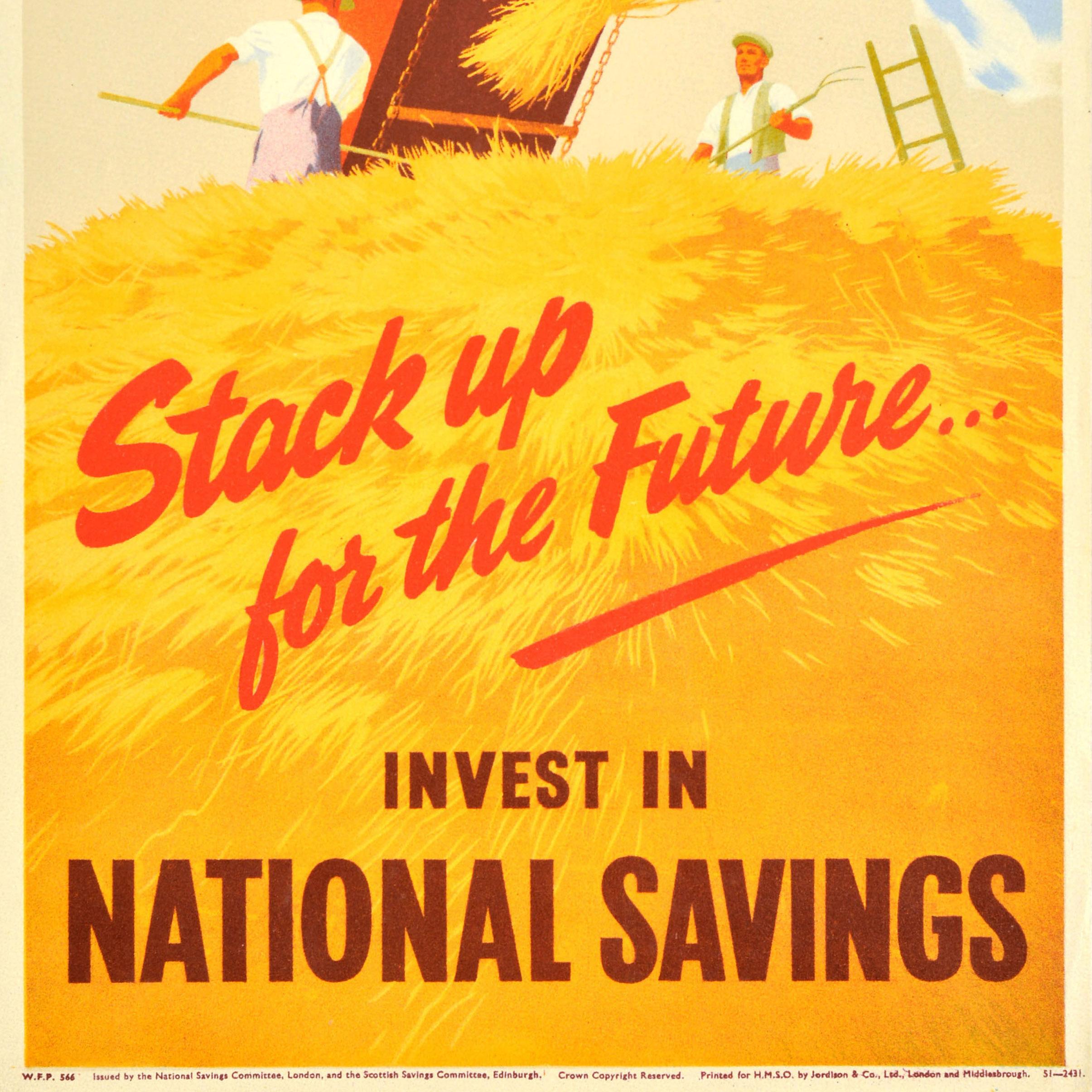 Original Vintage Advertising Poster Stack Up For The Future National Savings In Good Condition For Sale In London, GB